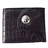 Black Crocodile Short Wallet -Limited Edition U lbNX WW-13270 BK CR