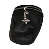Leather Fashion Pouch with Silve obO / ΂r Tahiti Pearl WWB-16901
