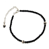Black Spinnel Skull Bracelet I Xsl fB[ w / O WWB-28357 BK