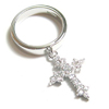 Charlemagne Cross Silver Ring fB[ w /  yAEACe PD-7017