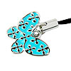 Exotic Aqua Butterfly Strap Vo[ w / O ISS-049