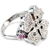 Flower of Sicily Silver Ring fB[ w / & lbNX PD-7002 CL