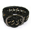 Gaudi Brass Leather Bracelet U[uXbg Lady Pendant GDB-24379 BK