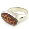 Leopard Resin Ring  Vo[ w / O U[ z / EHbg PRR-863