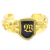 W Logo Bangle Brass Vo[@oO WWSB-16864 BRASS GP